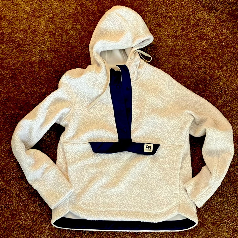 Outdoor Research Grayland fleece pullover hoodie SMALL - NWOT